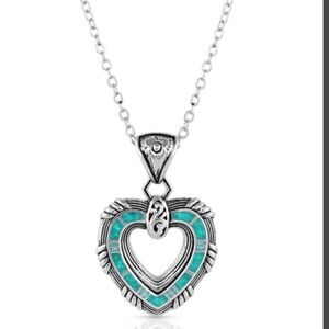 Montana Silversmiths, Ladies Love Conquers All Heart Necklace